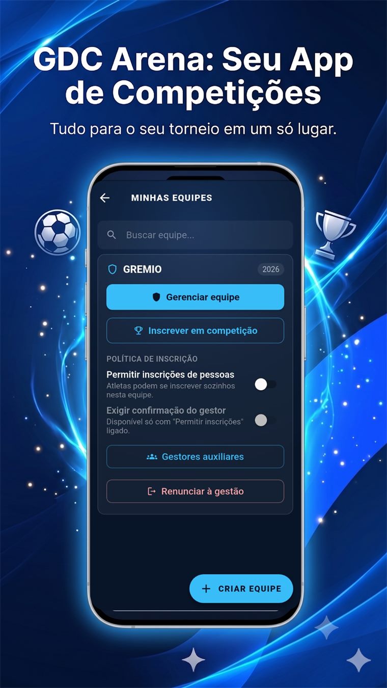 Gestão de equipes no GDC Arena